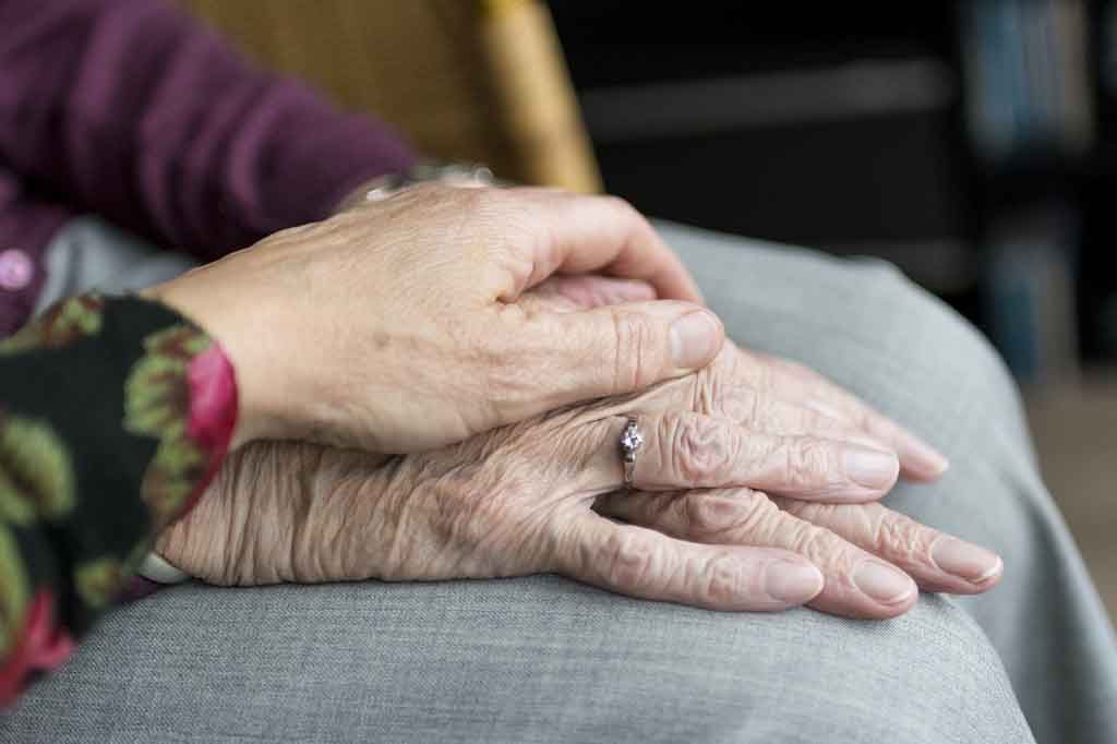 Elderly person's hand